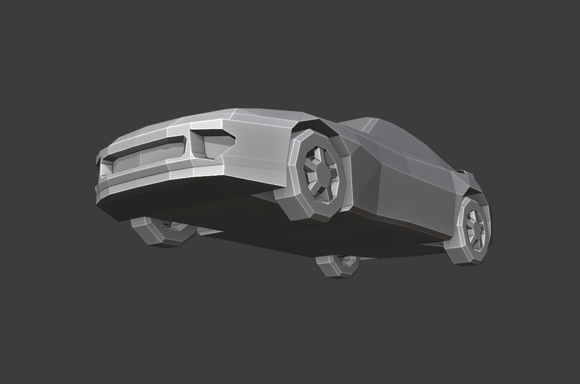 Supra Low Poly sports car Low-poly 3D model_8