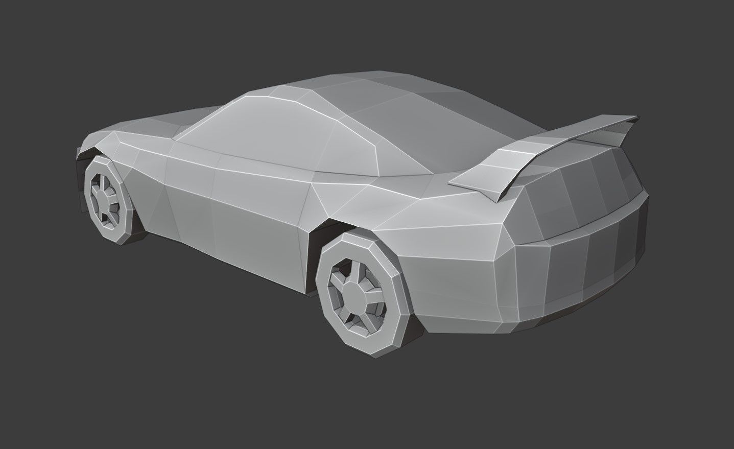 Supra Low Poly sports car Low-poly 3D model_6