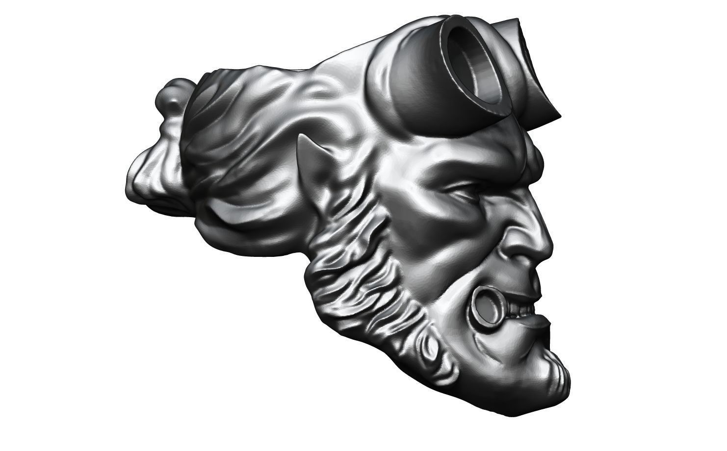 Hellboy Ring 3D print model_3