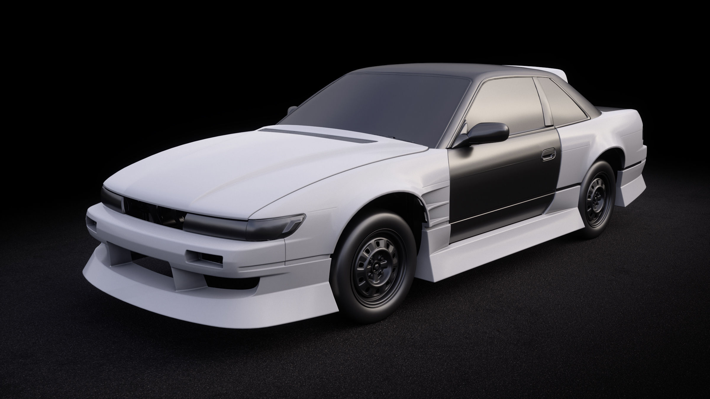 Nissan Silvia S13 Origin Labo Aggressive Line Body Kit 3D model