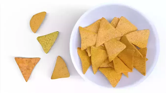 Nacho Chips Low-poly 3D model