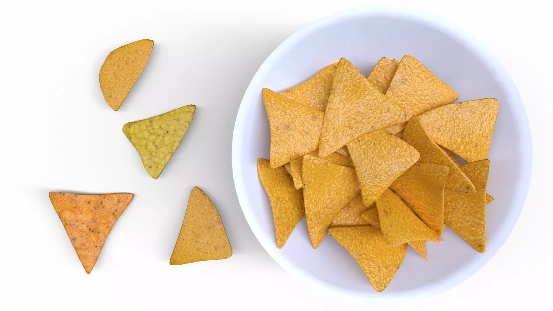 Nacho Chips Low-poly 3D model_0
