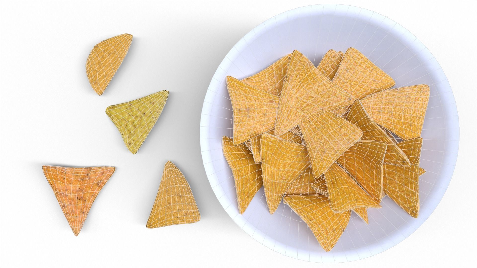 Nacho Chips Low-poly 3D model_3