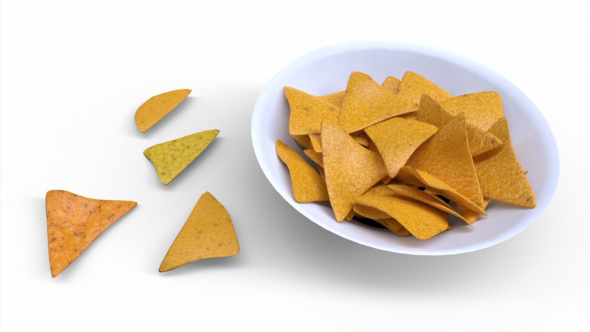 Nacho Chips Low-poly 3D model_4
