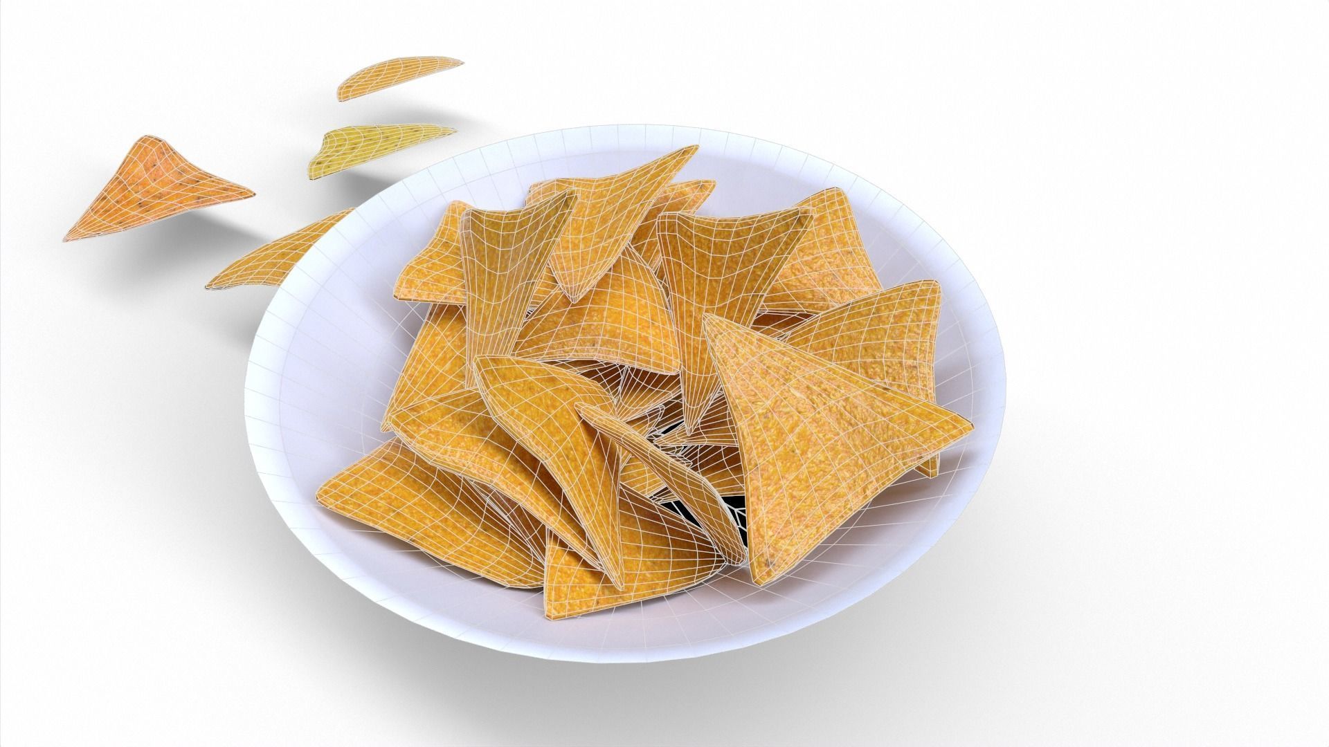 Nacho Chips Low-poly 3D model_16