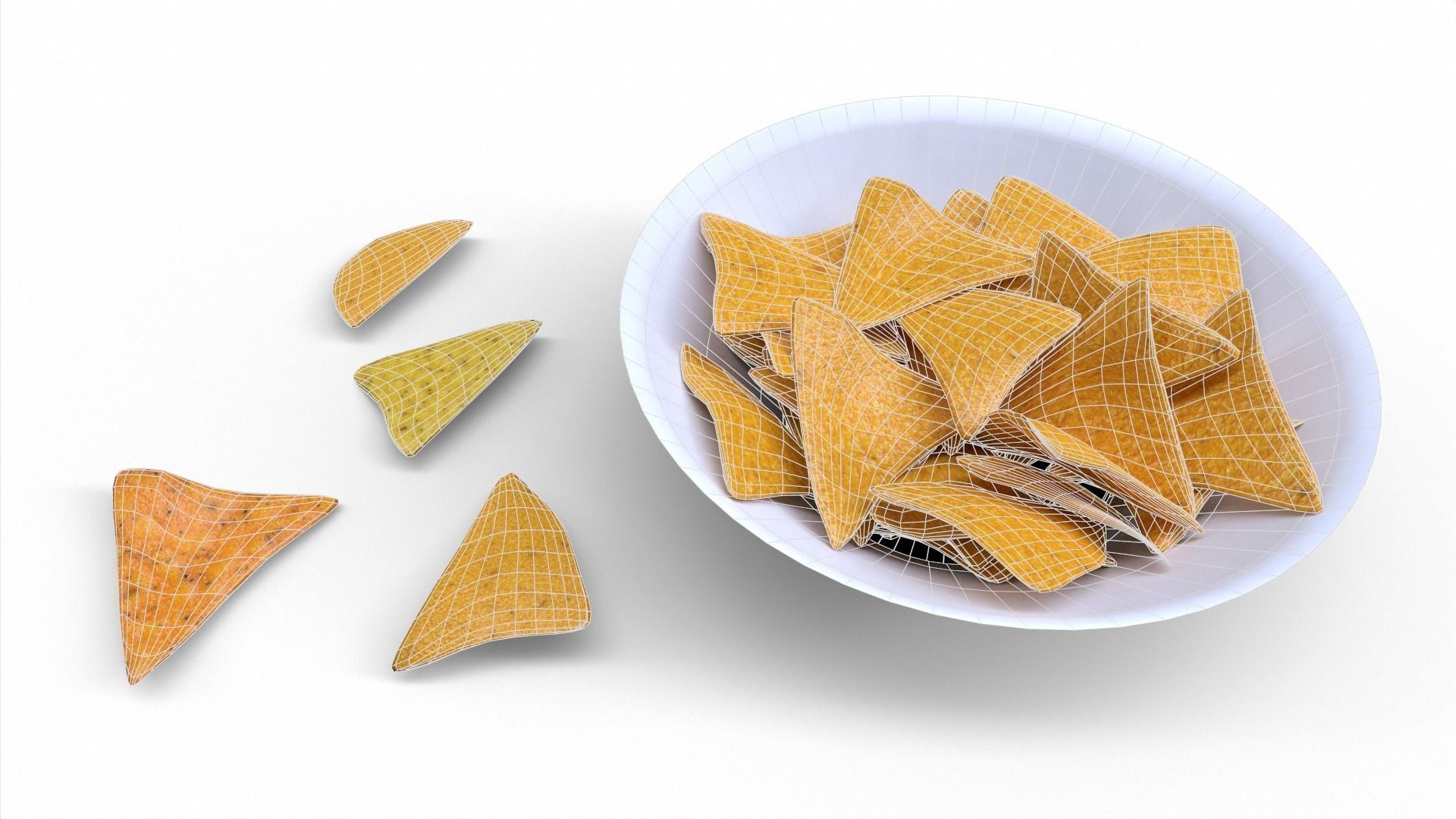 Nacho Chips Low-poly 3D model_5