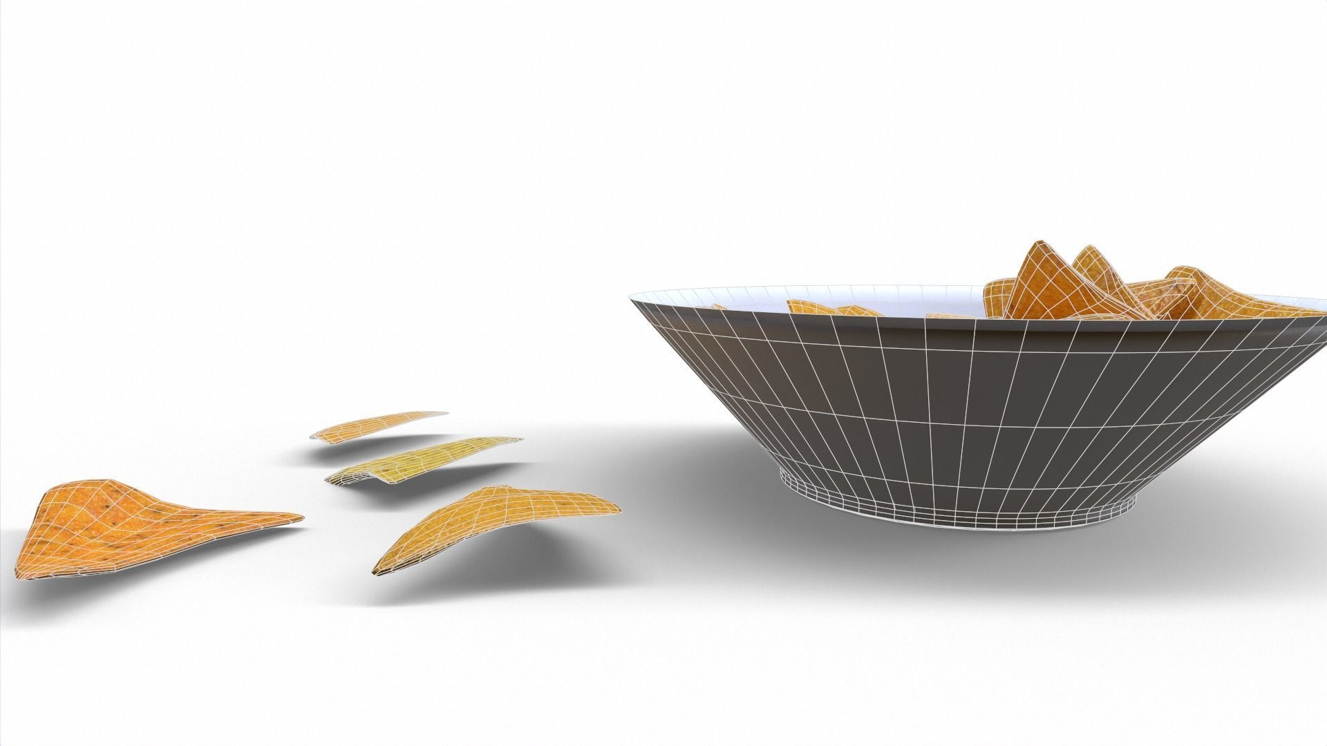 Nacho Chips Low-poly 3D model_14