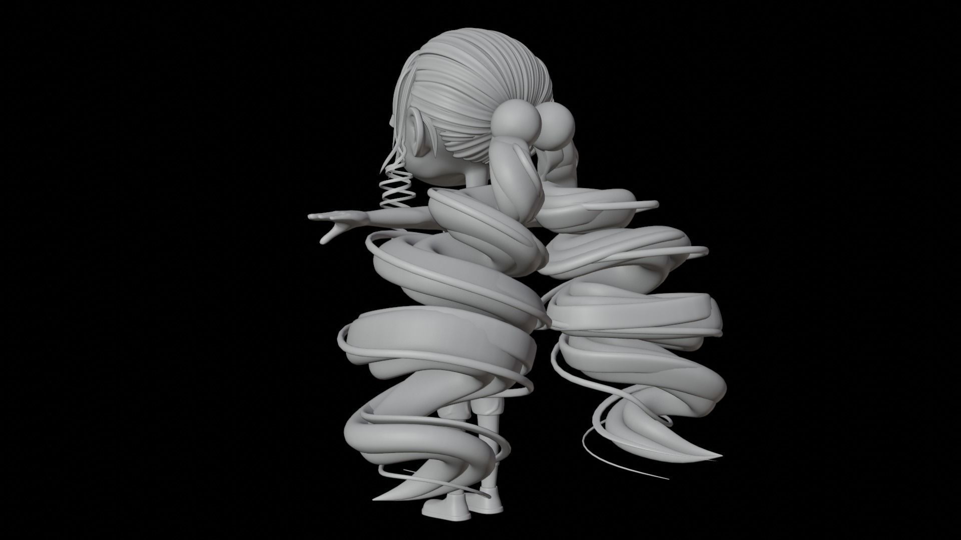 Cartoon Girl - Fully RIgged 3D model_31