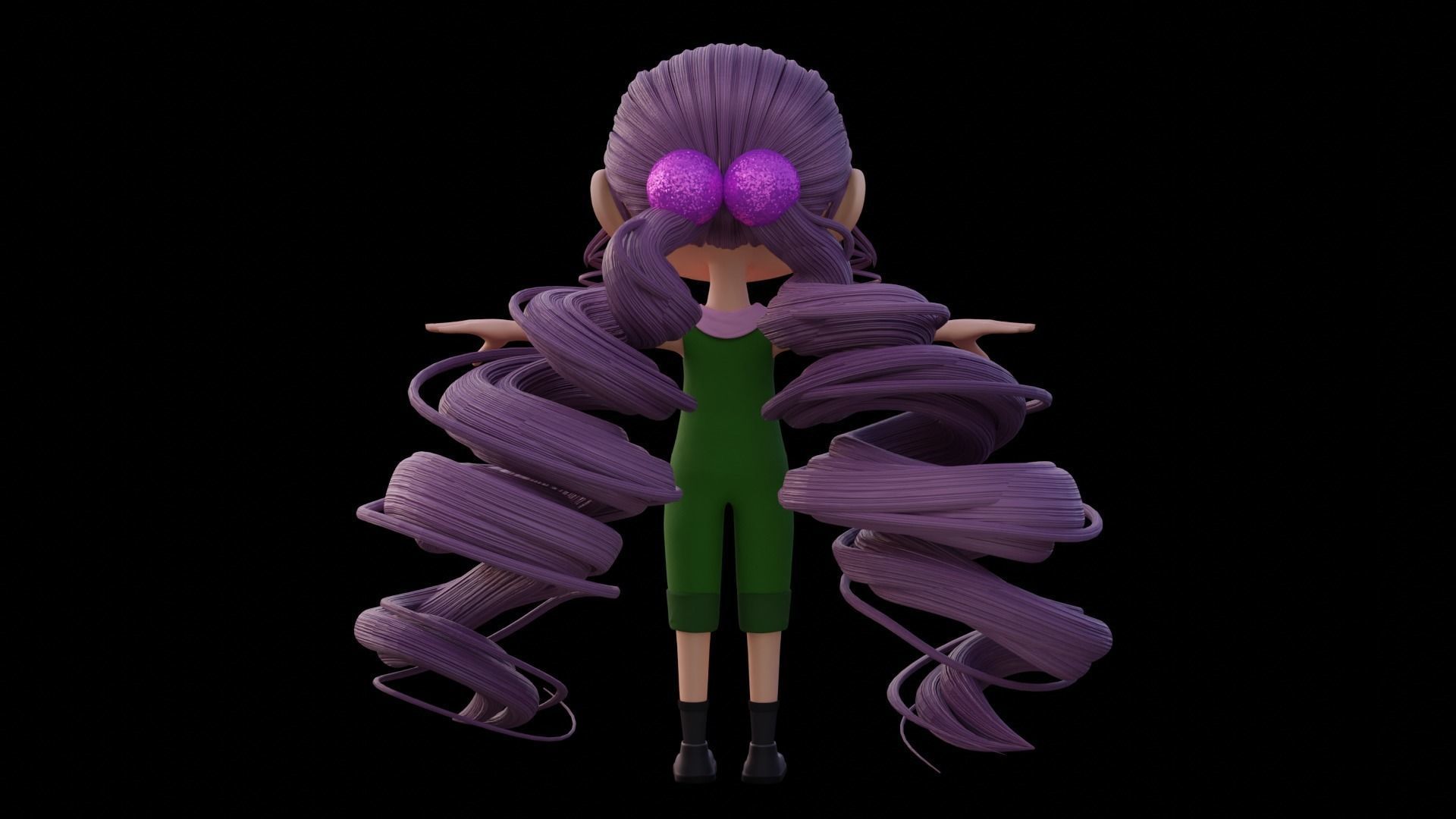 Cartoon Girl - Fully RIgged 3D model_20