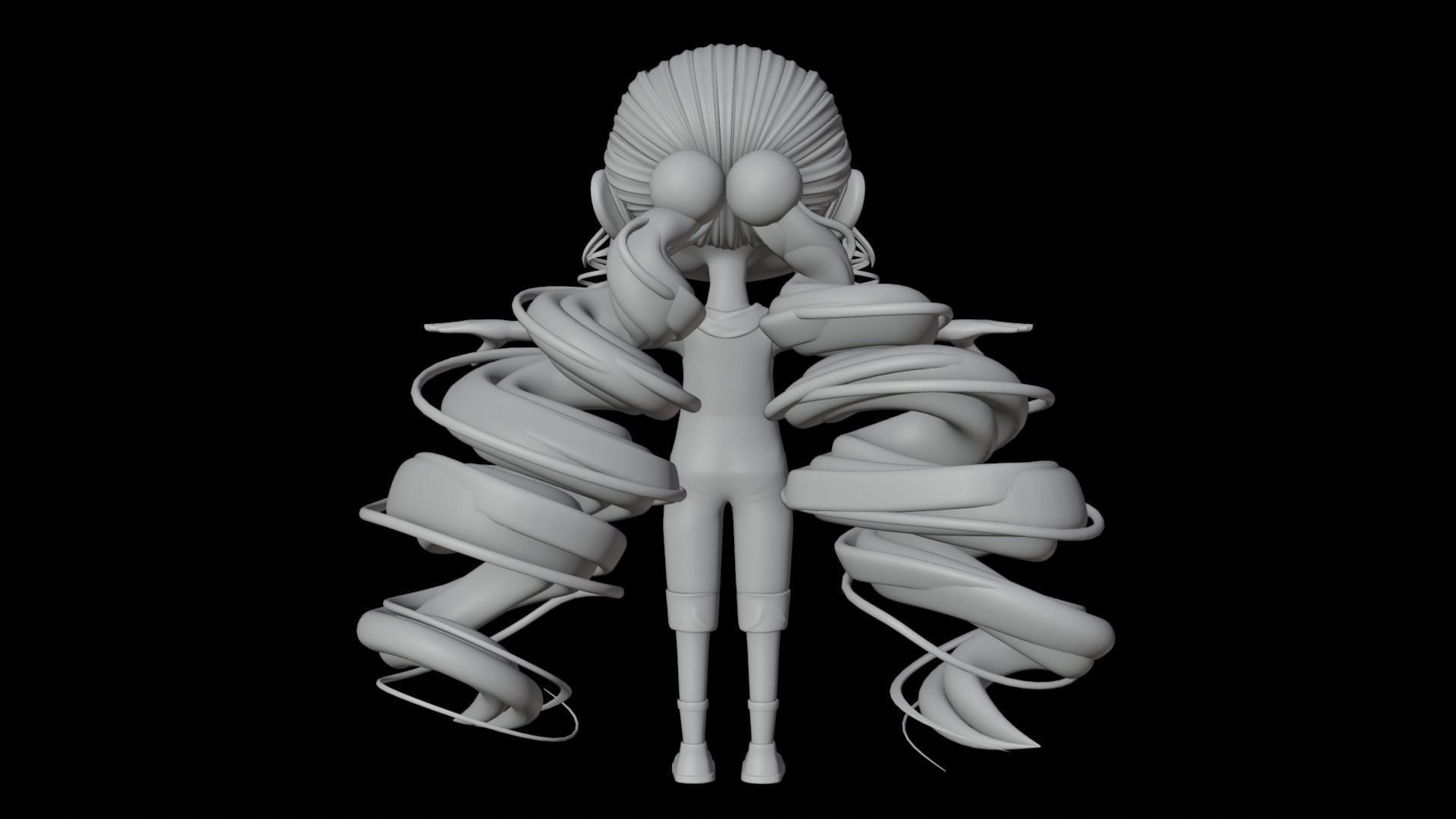 Cartoon Girl - Fully RIgged 3D model_28