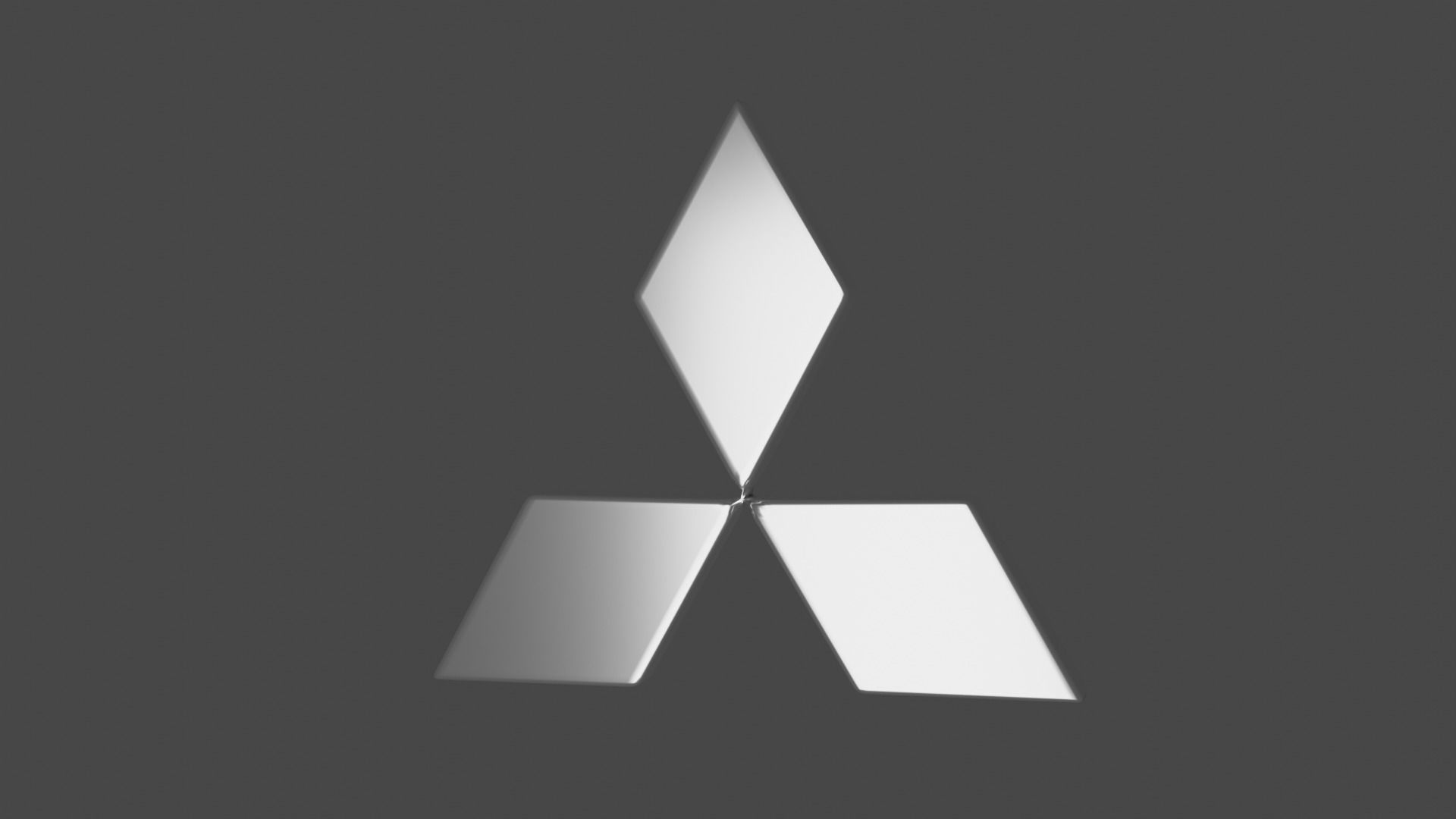 Mitsubishi 3D Logo Low-poly 3D model_1