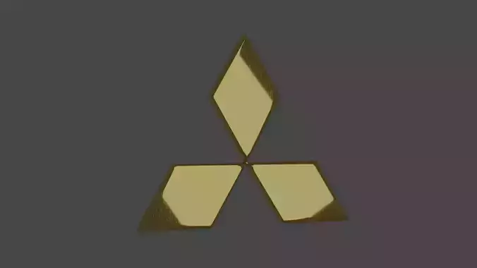 Mitsubishi 3D Logo Low-poly 3D model