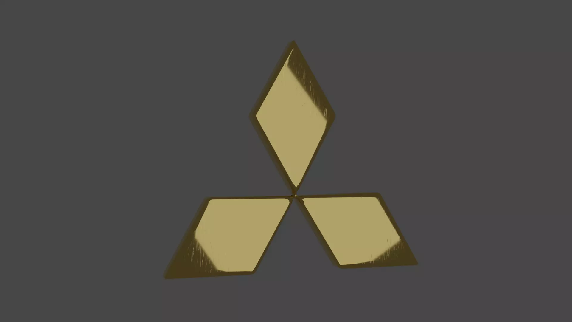 Mitsubishi 3D Logo Low-poly 3D model_0