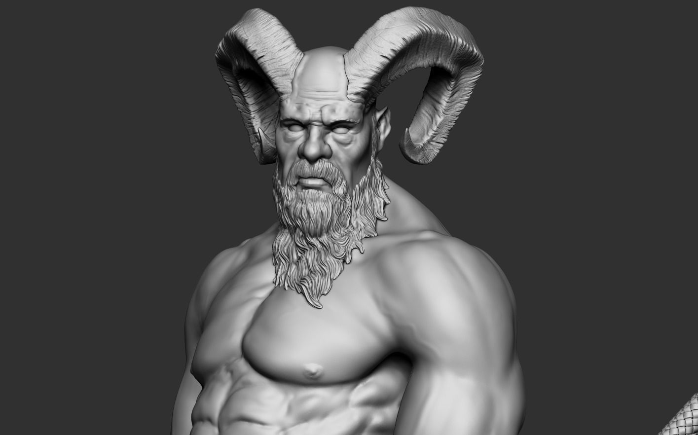 Centaur statue of horse with spear 3D print model_17