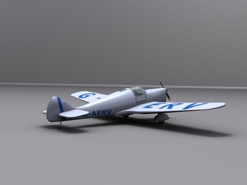 Miles-Whitney-Straight airplane Low-poly 3D model_4