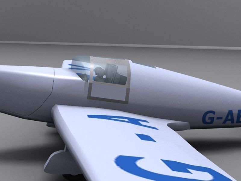 Miles-Whitney-Straight airplane Low-poly 3D model_9