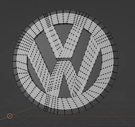 Volkswagen 3D Logo Low-poly 3D model