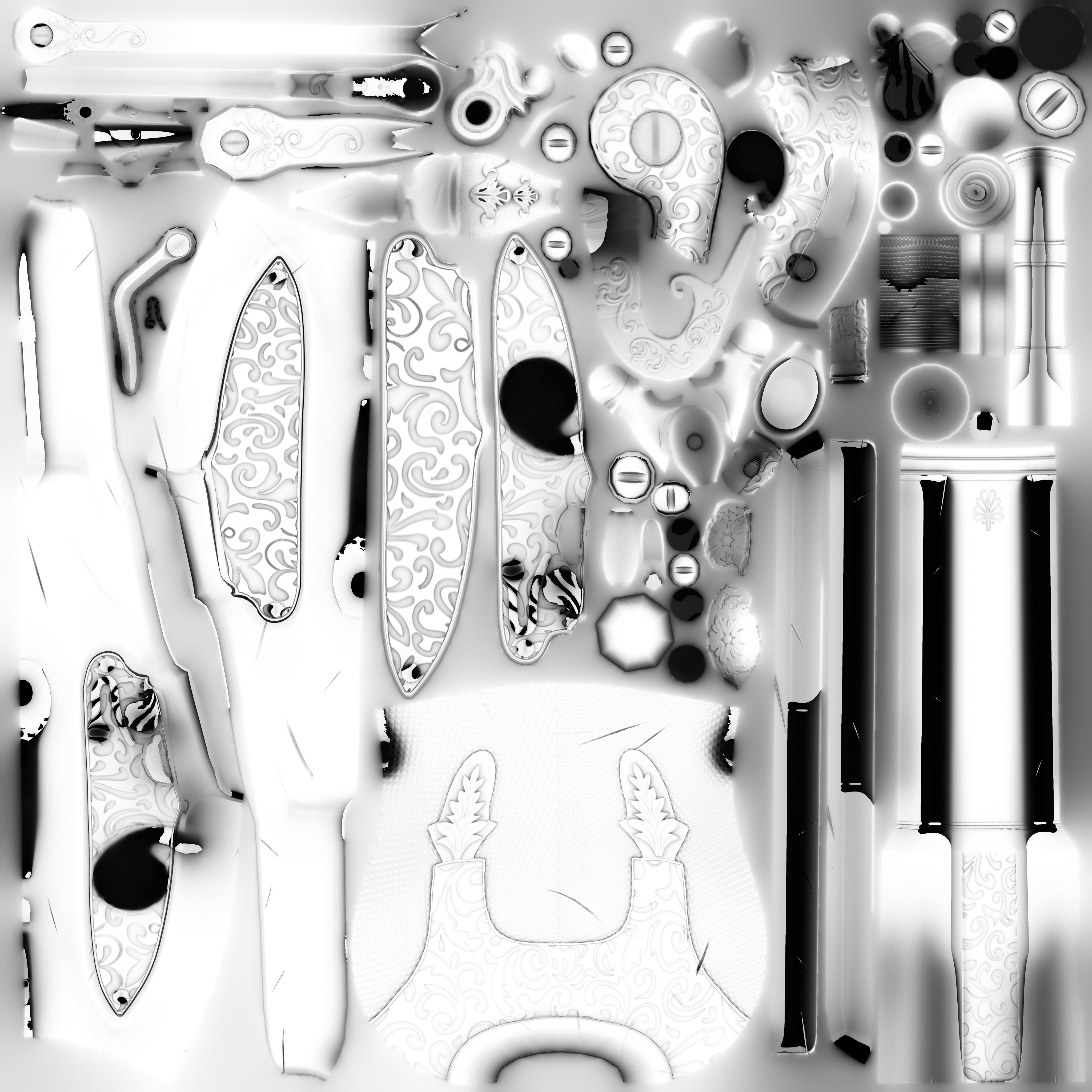 Steampunk Gun Low-poly 3D model_11