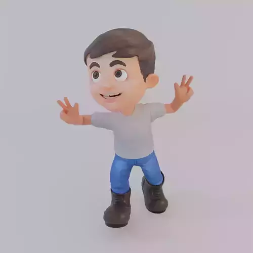 Cartoon Male Character mascot