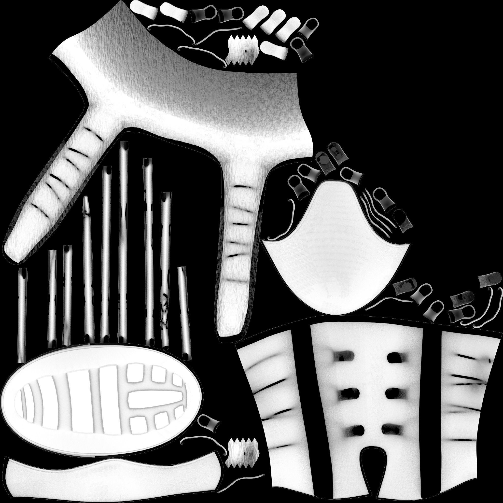 Womens Winter Lace Up Snow Boots With Fur Low-poly 3D model_13