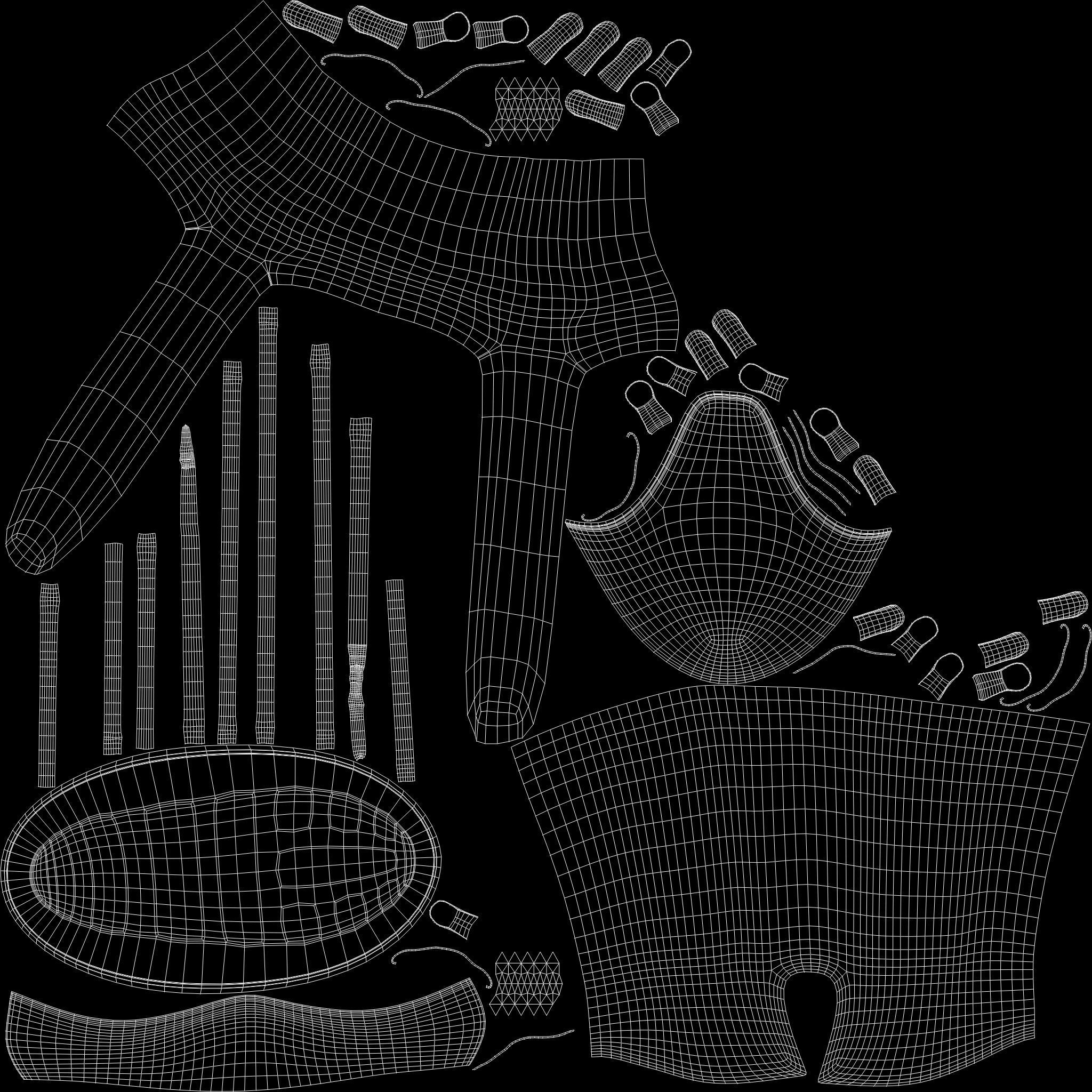 Womens Winter Lace Up Snow Boots With Fur Low-poly 3D model_14