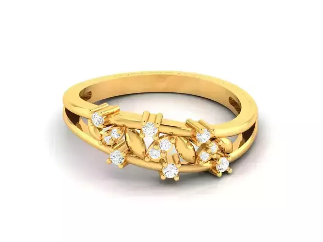 Women Solitaire Ring 3dm stl Render Detail