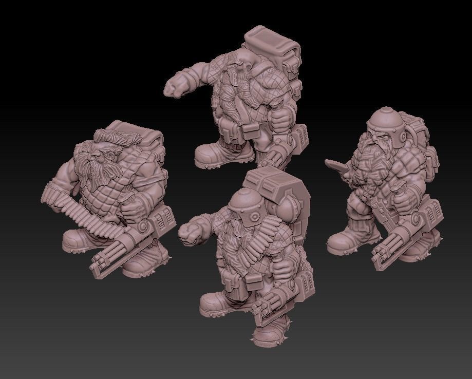 SPACE NANETTI GATLING GUN Squod 3D print model_1