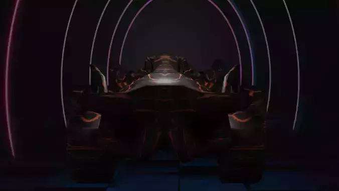 Lava and wood car 3D model