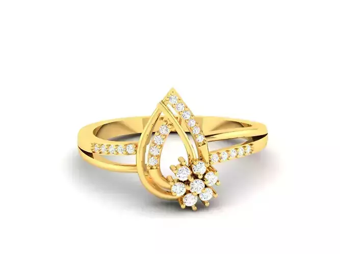 Women Solitaire Ring 3dm stl Render Detail