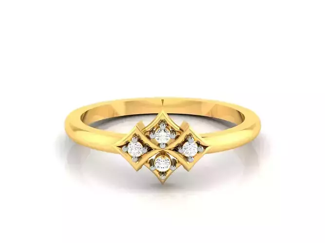 Women Solitaire Ring 3dm stl Render Detail