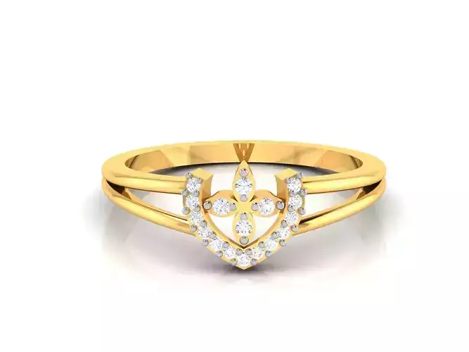 Women Solitaire Ring 3dm stl Render Detail