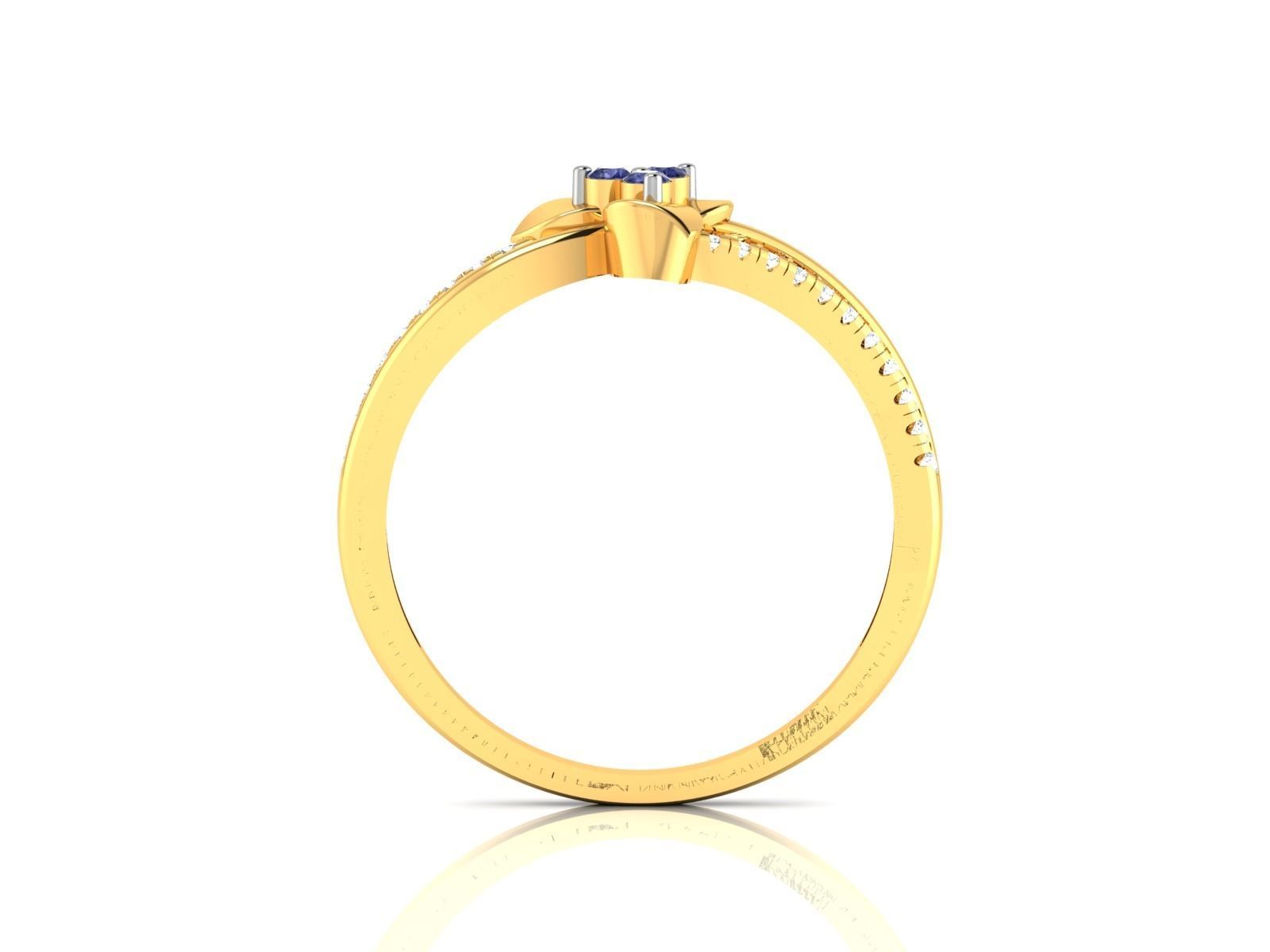 Women Solitaire Ring 3dm stl Render Detail 3D print model_6
