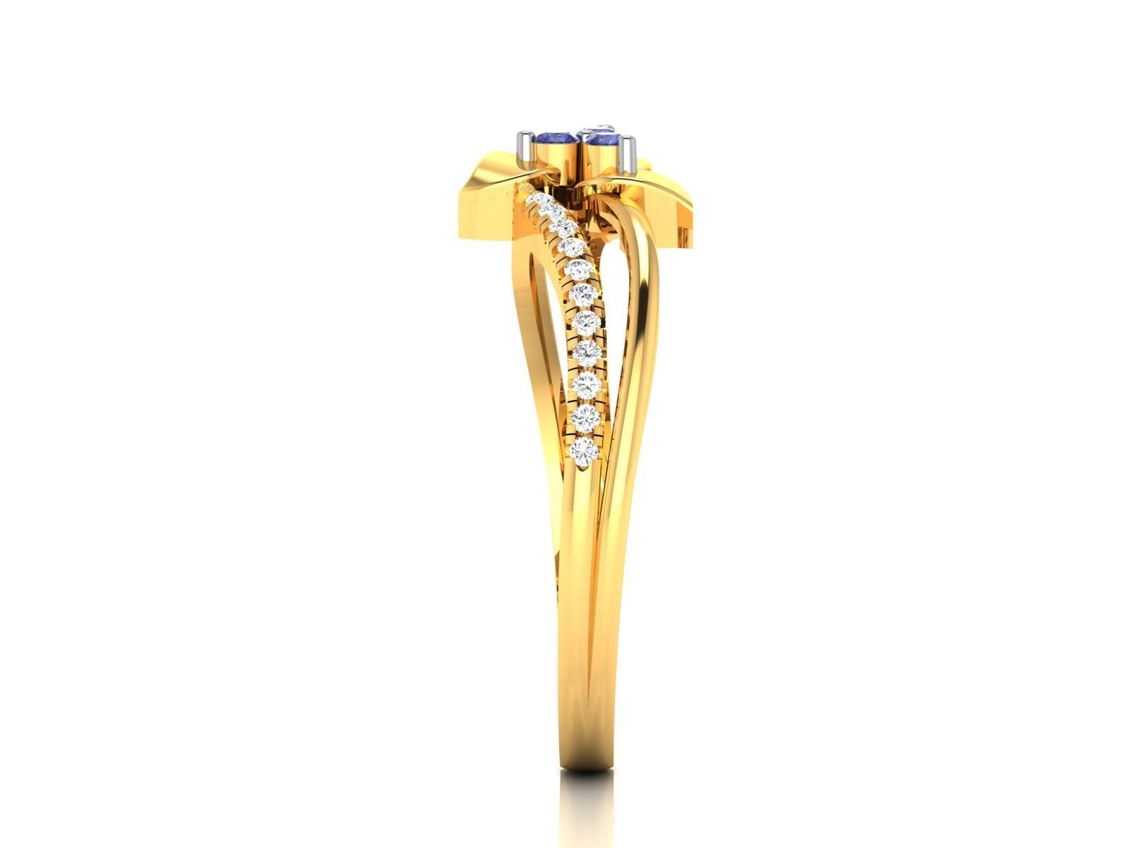 Women Solitaire Ring 3dm stl Render Detail 3D print model_8