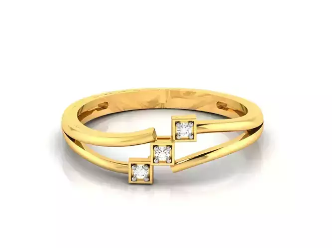 Women Solitaire Ring 3dm stl Render Detail