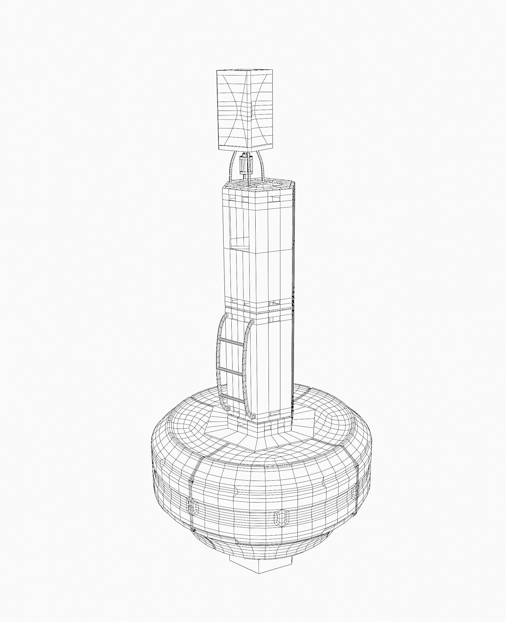 3000 Lateral Buoy Sea Mark Free 3D model_2