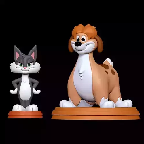 Rita and Runt - Animaniacs 3D print model