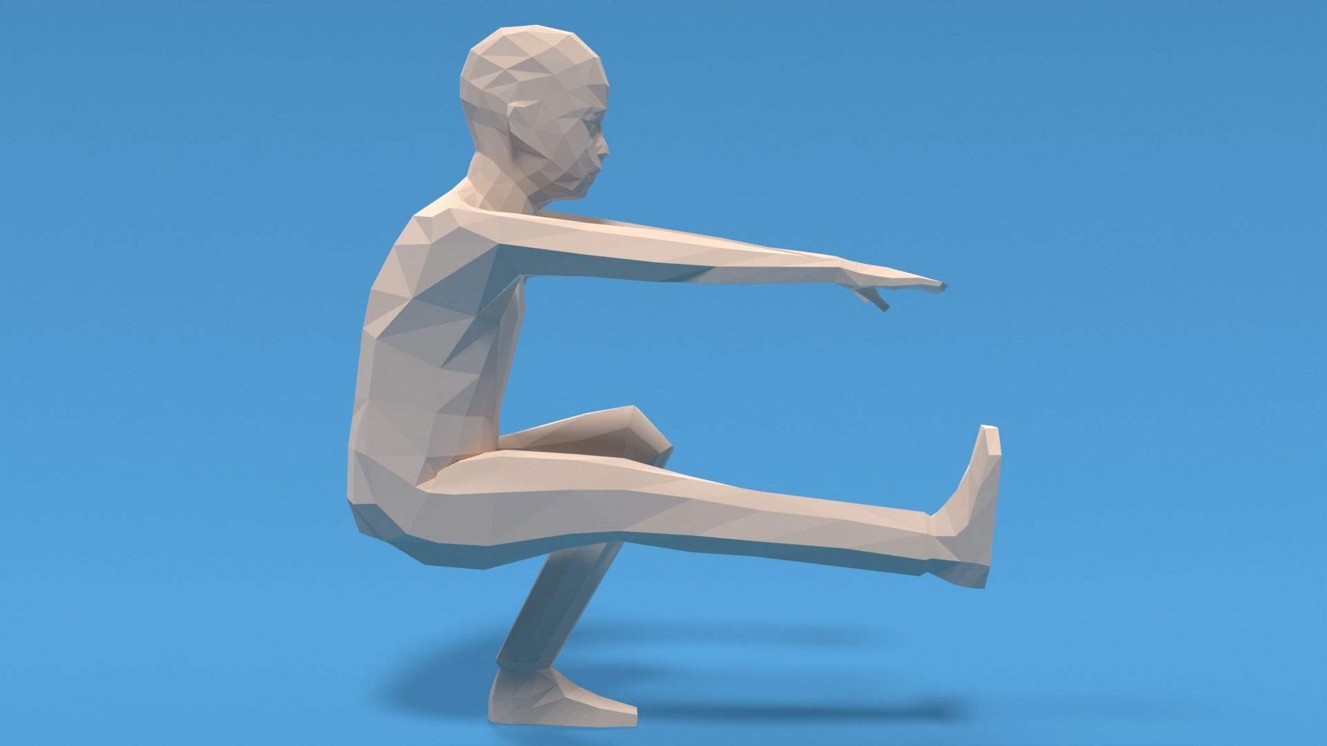 Low Poly Kid Pistol Squat Low-poly 3D model_5