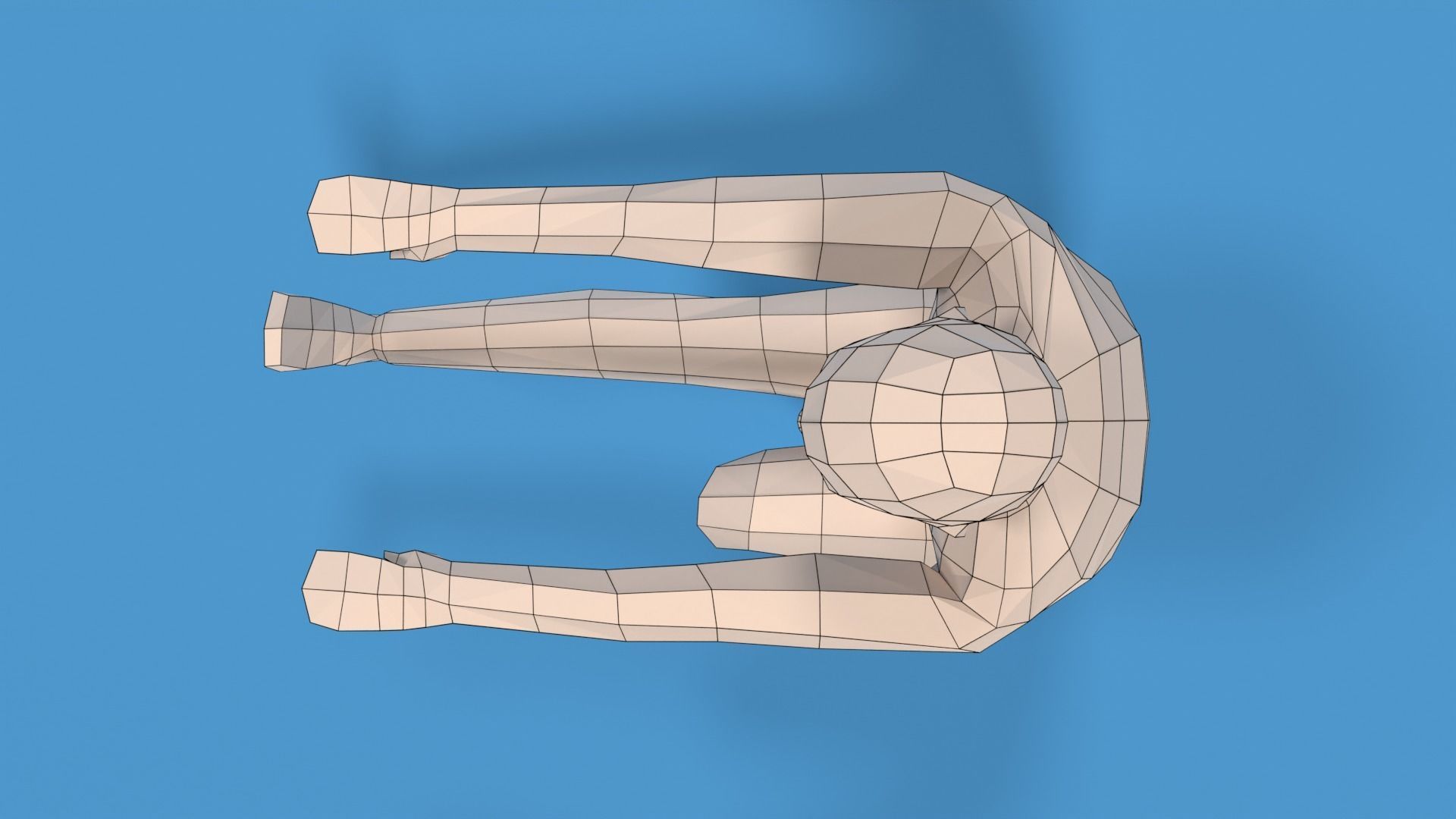 Low Poly Kid Pistol Squat Low-poly 3D model_17