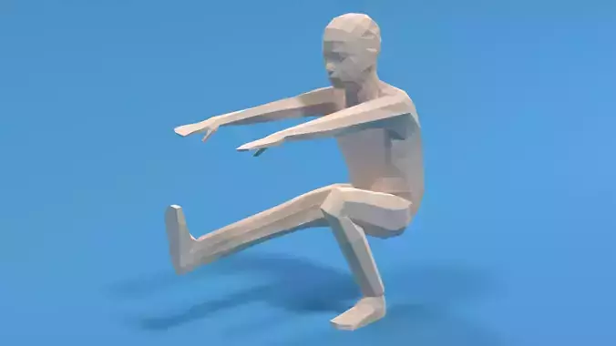 Low Poly Kid Pistol Squat