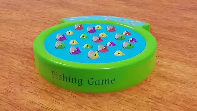 Fishing game 3D model Low-poly 3D model