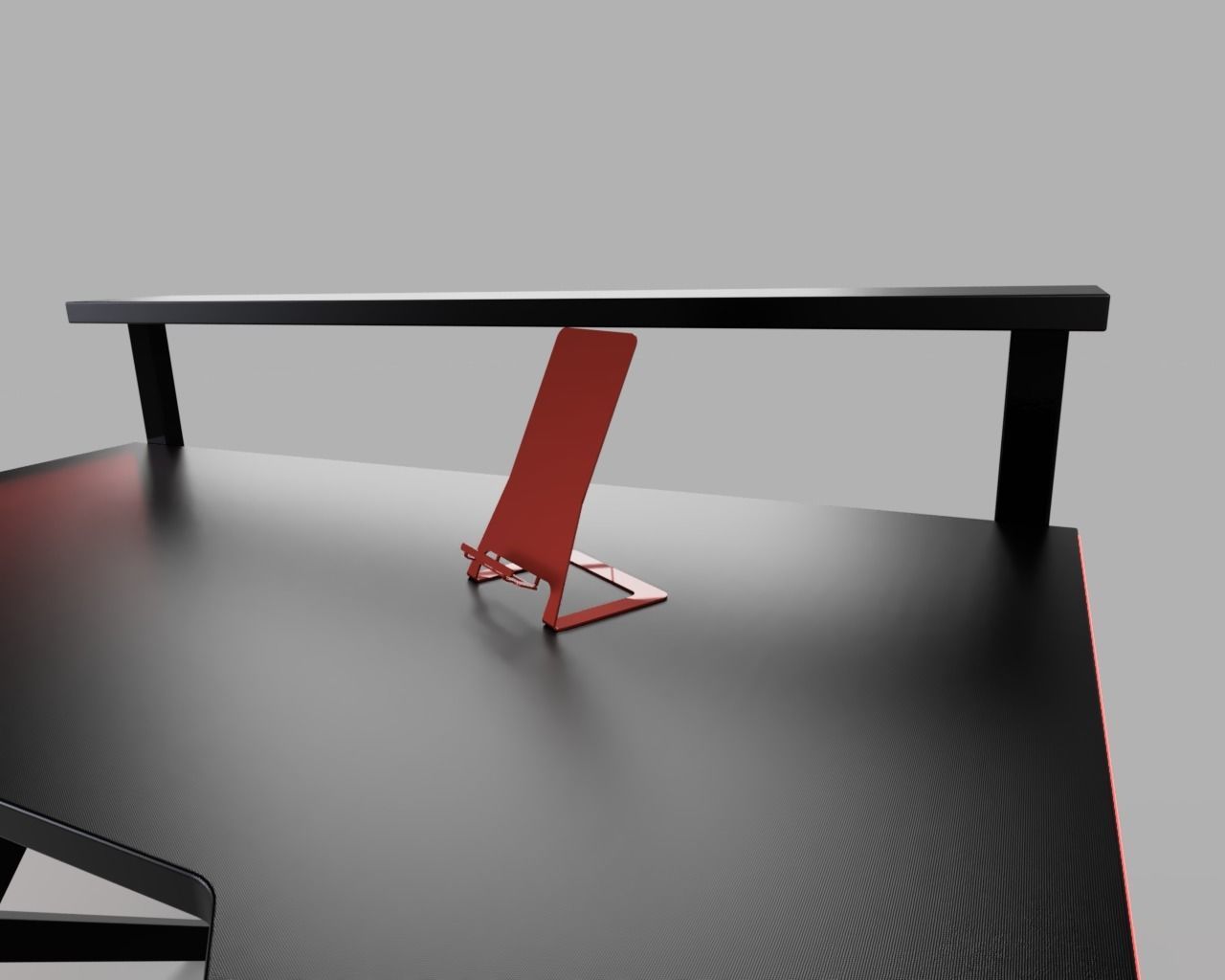 Modern sheet metal phone holder 3D model_3