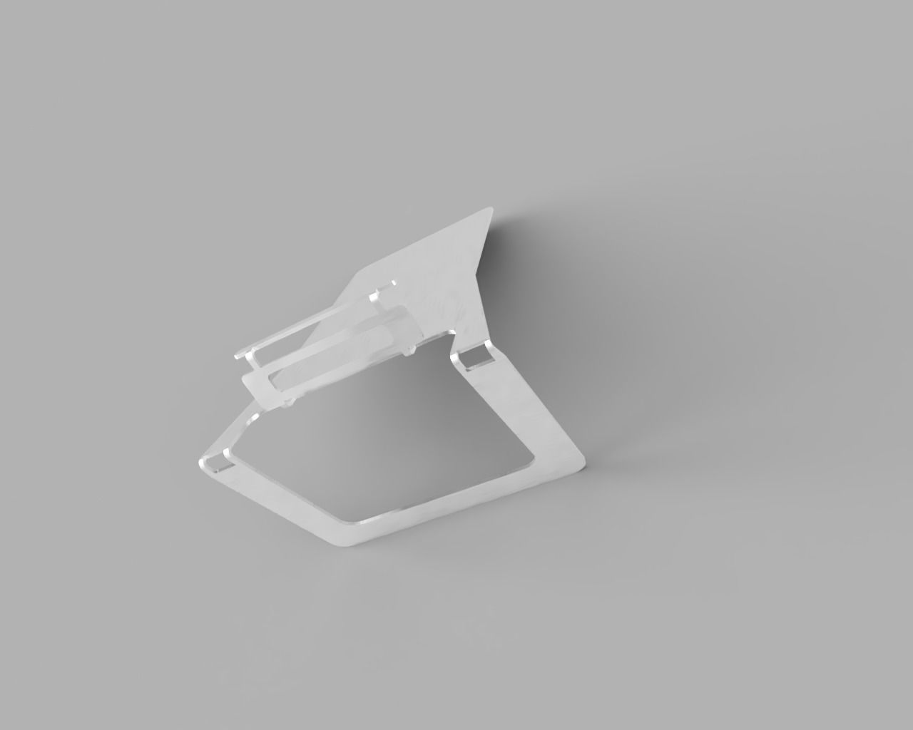 Modern sheet metal phone holder 3D model_9