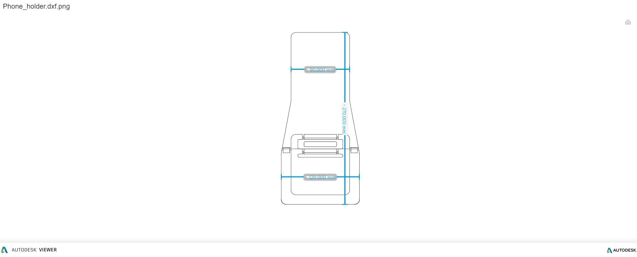 Modern sheet metal phone holder 3D model_10
