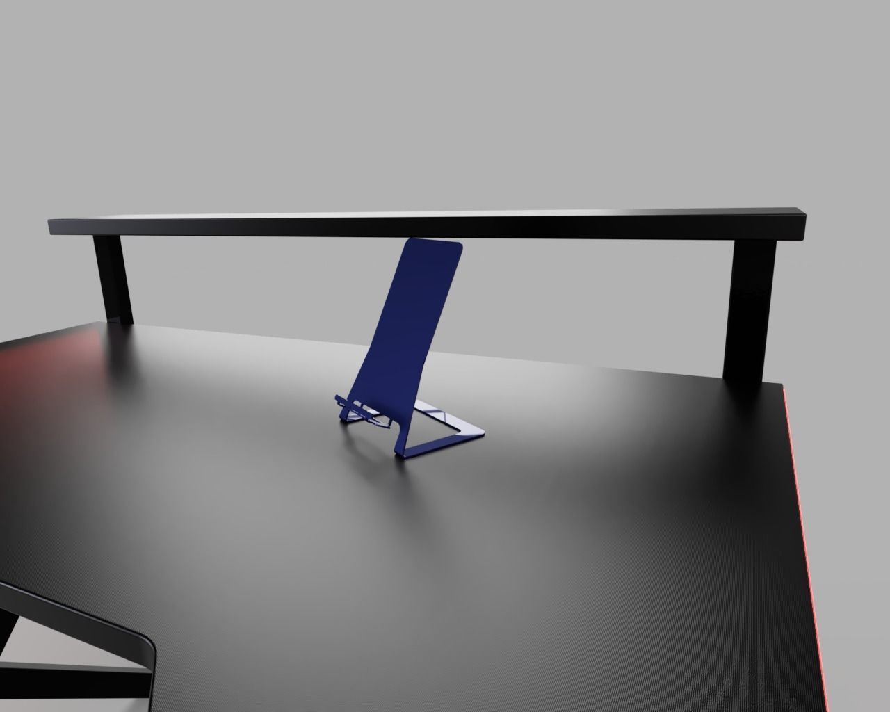 Modern sheet metal phone holder 3D model_4