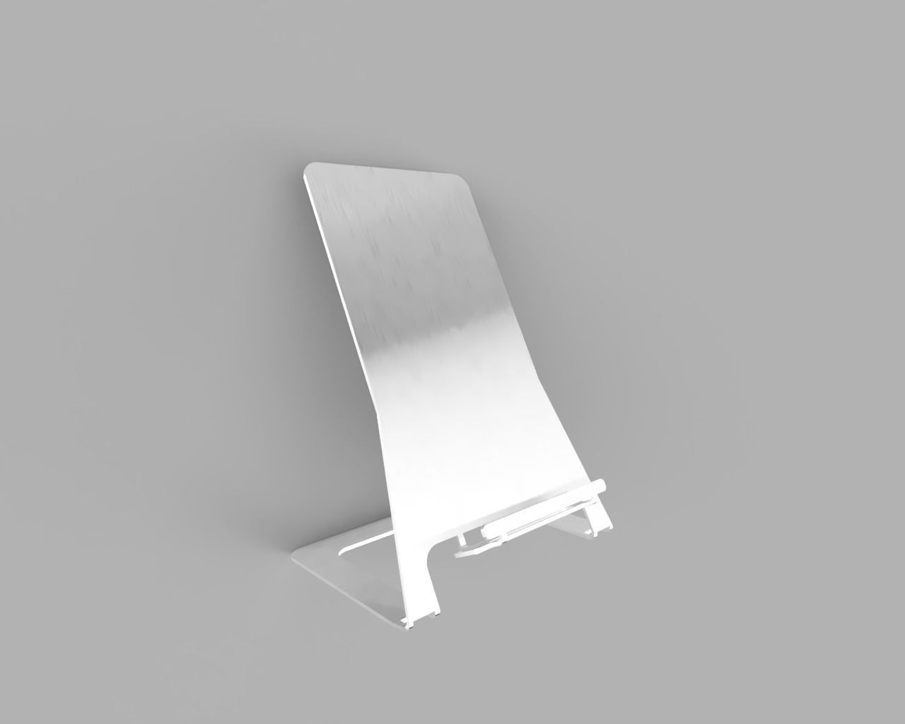 Modern sheet metal phone holder 3D model_8