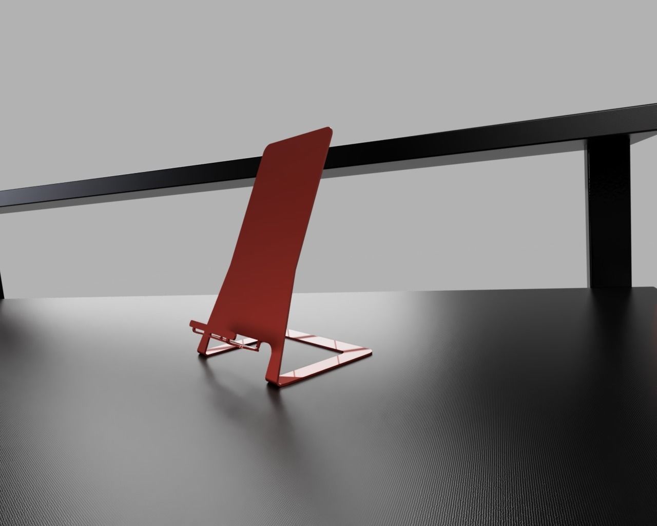 Modern sheet metal phone holder 3D model_6