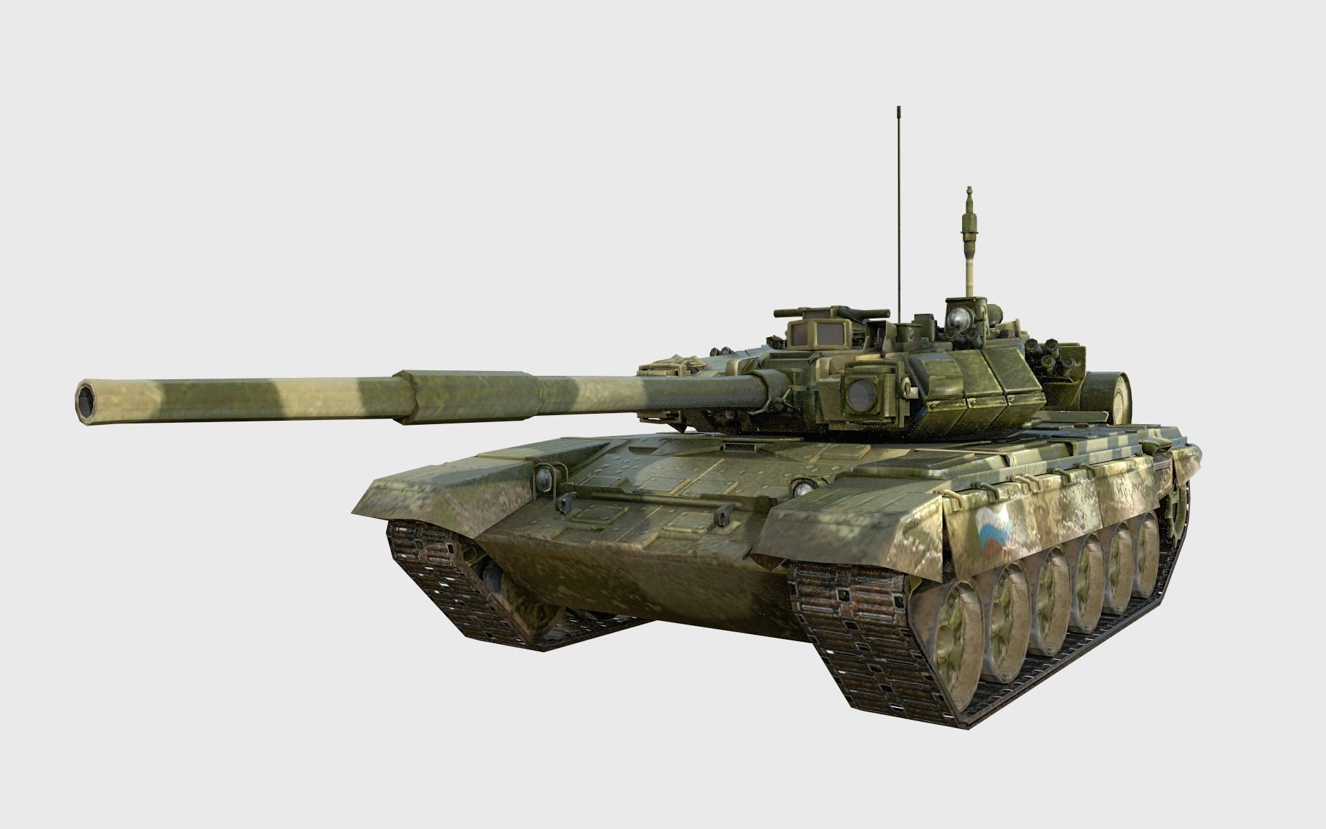T90A Tank  Free low-poly 3D model_7