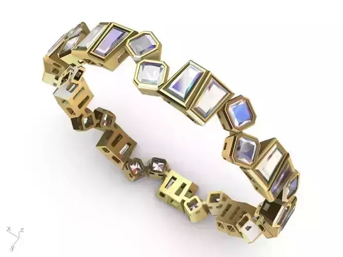 radiant tapered baguette eternity ring stl verified 