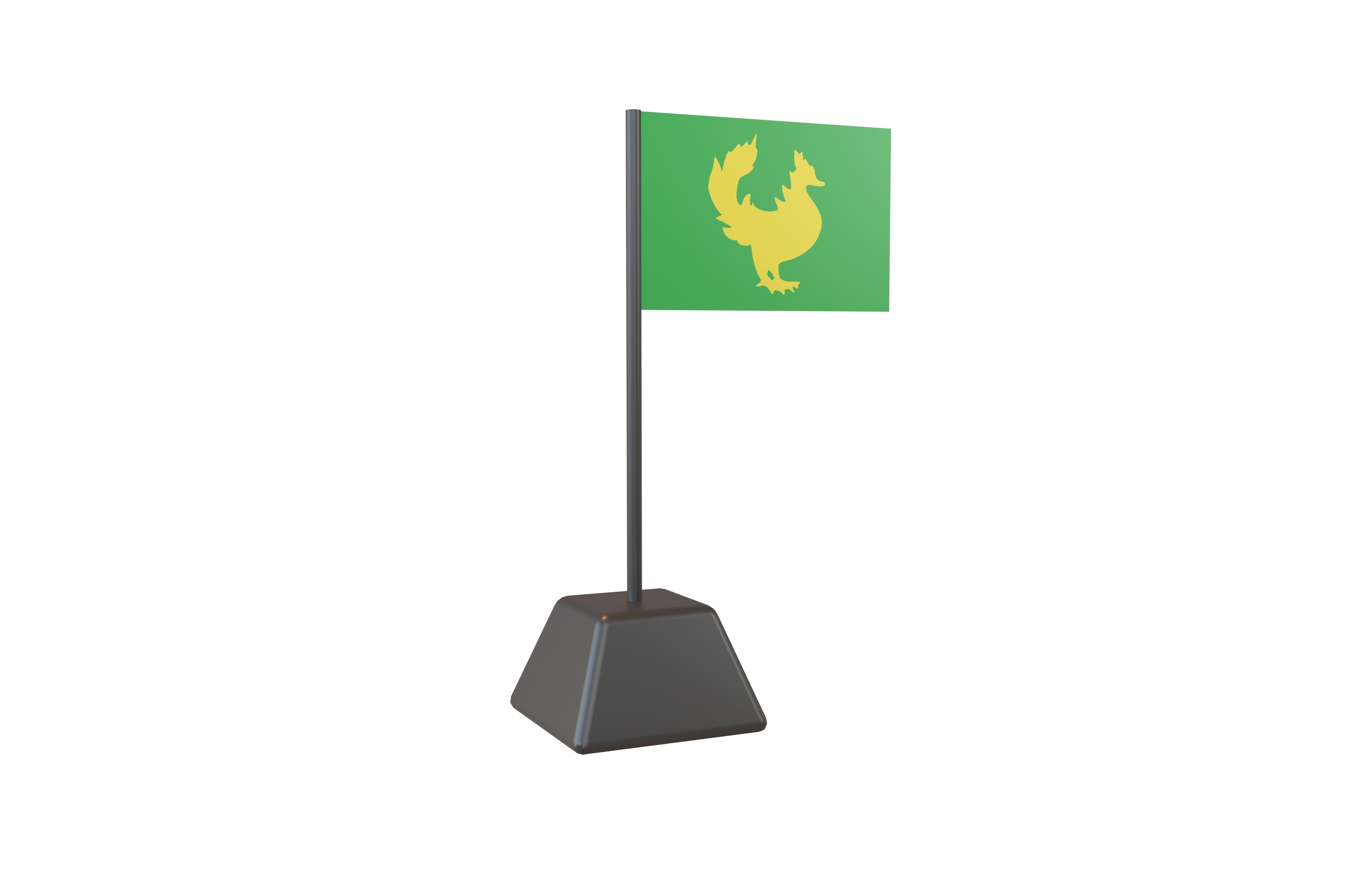 Golden Hintar flag of Burma v1 001 Low-poly 3D model_3