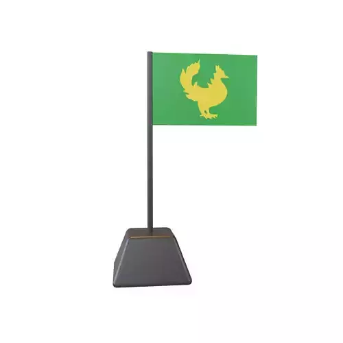 Golden Hintar flag of Burma v1 001 Low-poly 3D model